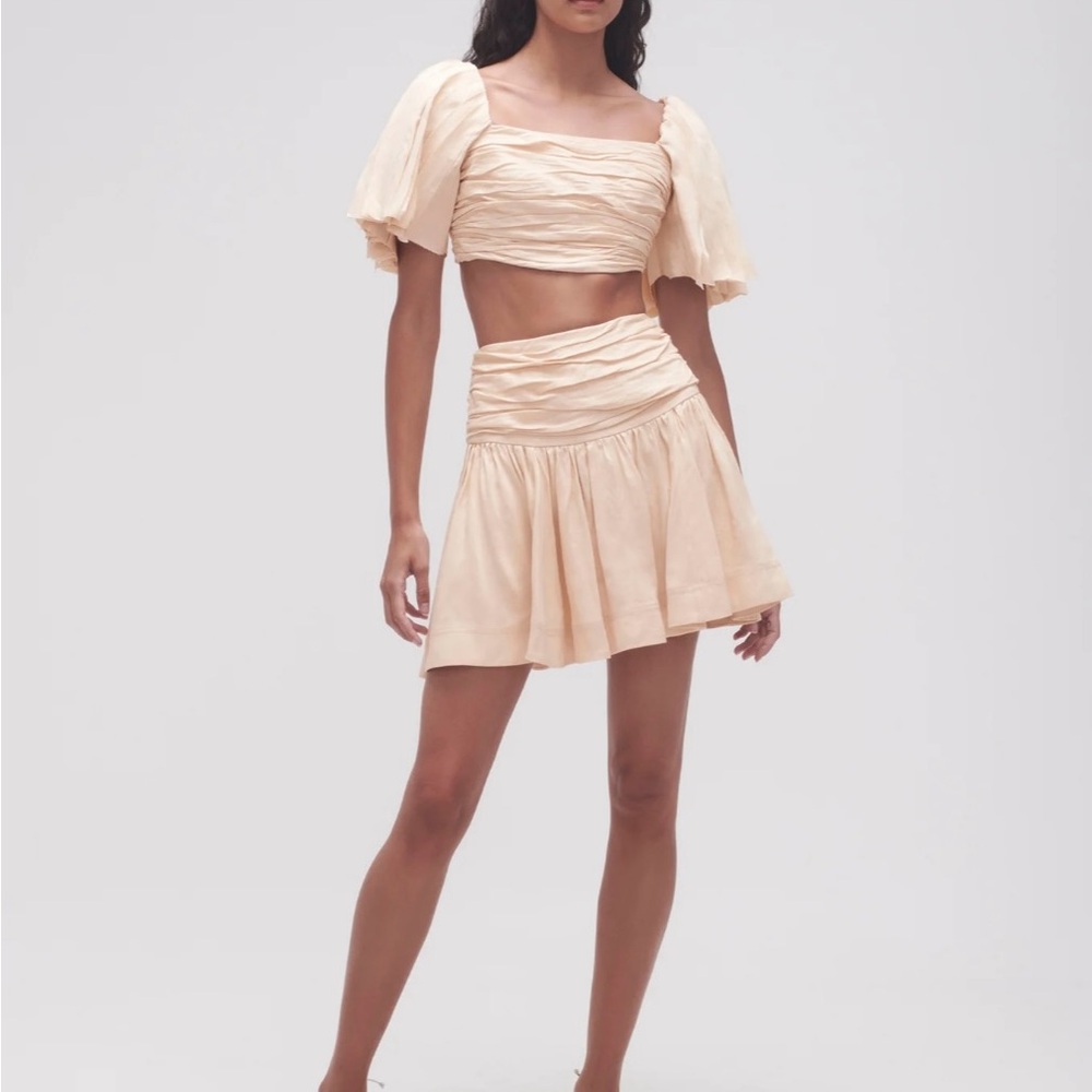 Aje Cream Mini Skirt and Top- Sell as set!